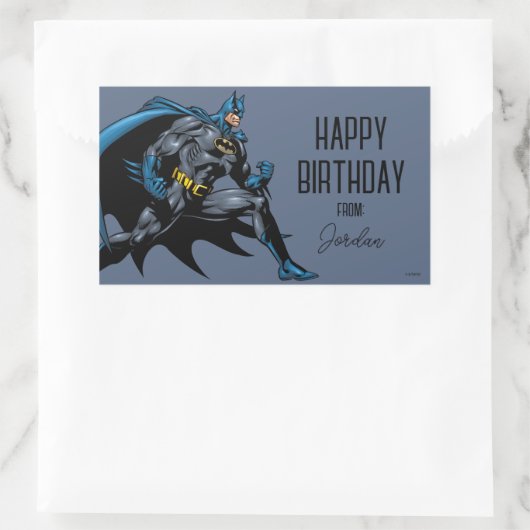 Batman Fists | Happy Birthday Rechteckiger Aufkleber (Tasche)