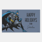 Batman Fists | Happy Holidays Rechteckiger Aufkleber (Vorderseite)