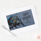 Batman Fists | Happy Holidays Rechteckiger Aufkleber (Umschlag)