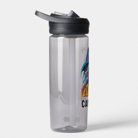 Batman Flies Thru die Nacht | Name hinzufügen Trinkflasche (Rechts)