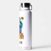 Batman Flies Thru die Nacht | Name hinzufügen Trinkflasche (Rückseite)