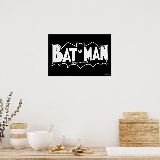 Batman | Force of Good 60er Logo Poster (Küche)