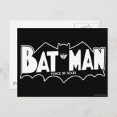 Batman | Force of Good 60er Logo Postkarte (Vorne/Hinten)