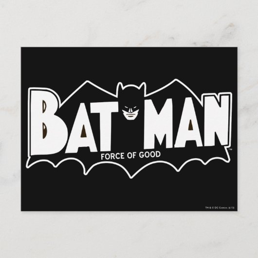 Batman | Force of Good 60er Logo Postkarte (Vorderseite)