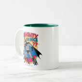 Batman | Frau unter Mistletoe naughty oder Nice Zweifarbige Tasse (Vorderseite Links)