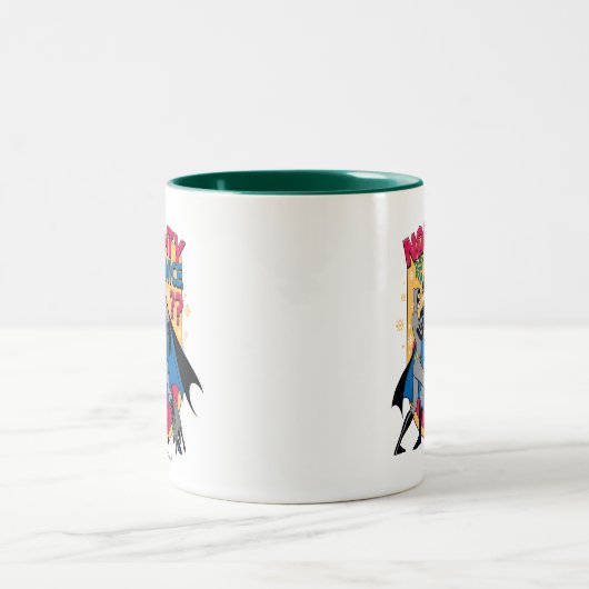 Batman | Frau unter Mistletoe naughty oder Nice Zweifarbige Tasse (Mittel)