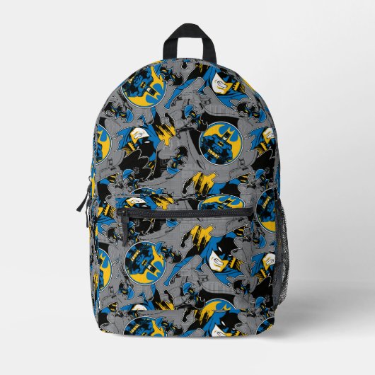 Batman Full Throttle Wurf Muster Bedruckter Rucksack (Vorderseite)