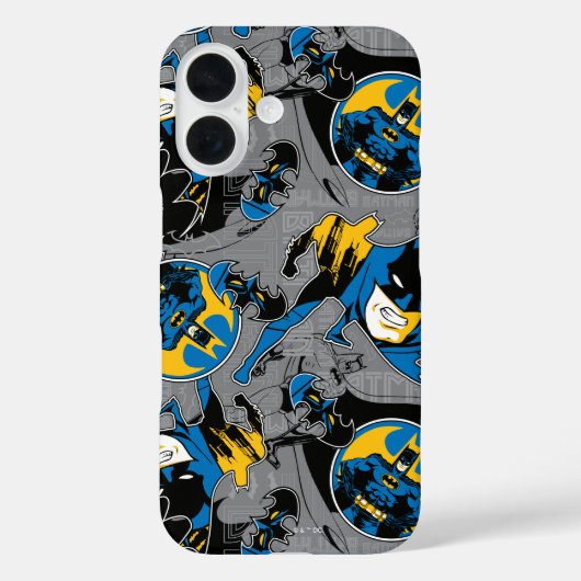 Batman Full Throttle Wurf Muster Case-Mate iPhone Hülle (Rückseite)
