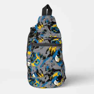 Batman Full Throttle Wurf Muster Crossbody Bag