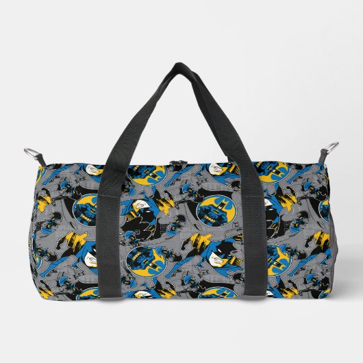 Batman Full Throttle Wurf Muster Duffle Bag (Vorderseite)