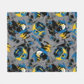 Batman Full Throttle Wurf Muster Fleecedecke (Vorderseite (Horizontal))