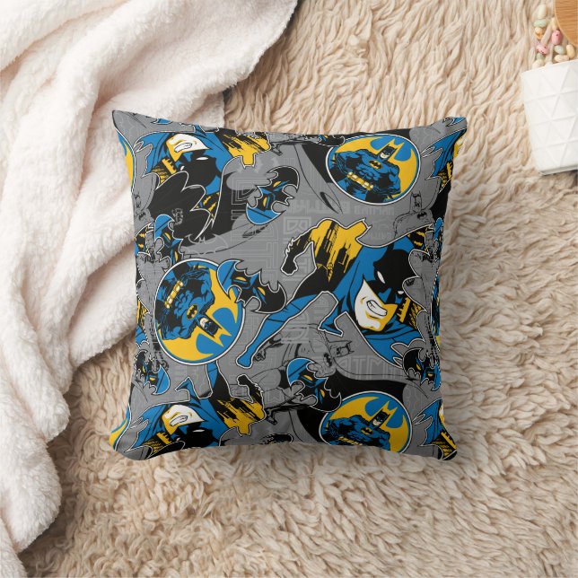 Batman Full Throttle Wurf Muster Kissen (Decke)
