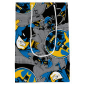 Batman Full Throttle Wurf Muster Mittlere Geschenktüte (Rückseite)