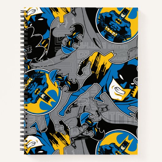 Batman Full Throttle Wurf Muster Notizblock (Vorderseite)