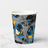 Batman Full Throttle Wurf Muster Pappbecher (Rückseite)