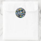Batman Full Throttle Wurf Muster Runder Aufkleber (Tasche)