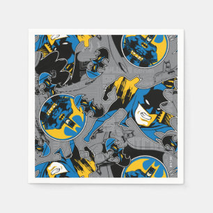 Batman Full Throttle Wurf Muster Serviette