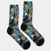 Batman Full Throttle Wurf Muster Socken (Rechts)