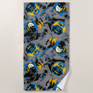 Batman Full Throttle Wurf Muster Strandtuch