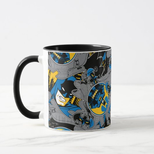 Batman Full Throttle Wurf Muster Tasse (Links)