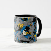 Batman Full Throttle Wurf Muster Tasse (VorderseiteRechts)