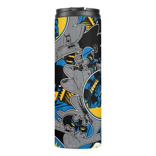 Batman Full Throttle Wurf Muster Thermosbecher (Rückseite)