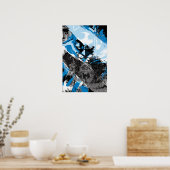 Batman Future Cityscape Montage Poster (Küche)