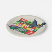 Batman gegen Joker "Naughty oder Nice" Pappteller (Schrägansicht)