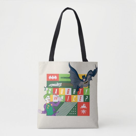 Batman gegen Joker "Naughty oder Nice" Tasche (Vorderseite)