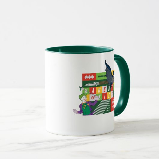 Batman gegen Joker "Naughty oder Nice" Tasse (VorderseiteRechts)