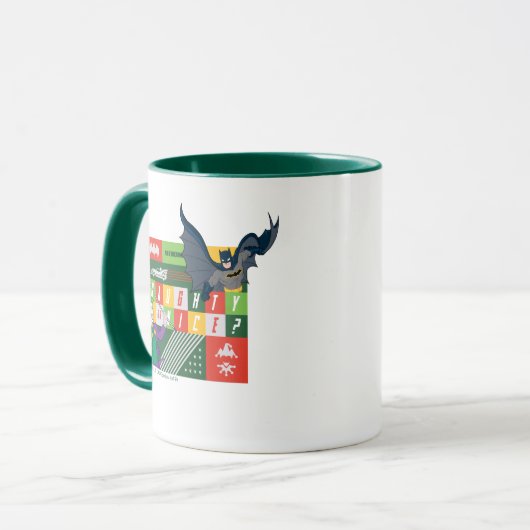Batman gegen Joker "Naughty oder Nice" Tasse (Vorderseite Links)