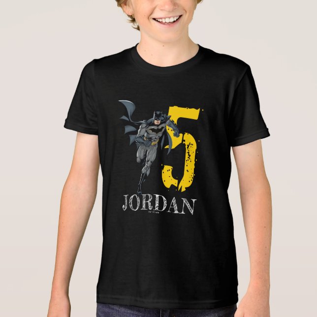 Batman | Gerne zum Geburtstag Tri-Blend Shirt (Vorderseite)