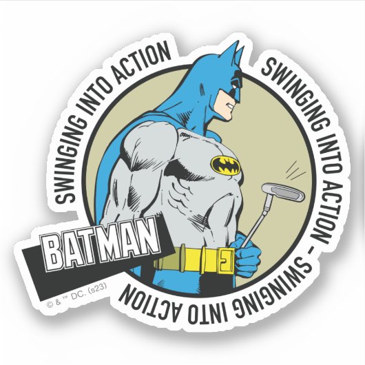 Batman Golfing - Einstieg Aufkleber (Vorderseite)