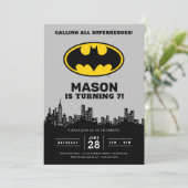 Batman - Gotham City | Einladung zum Geburtstag (Stehend Vorderseite)