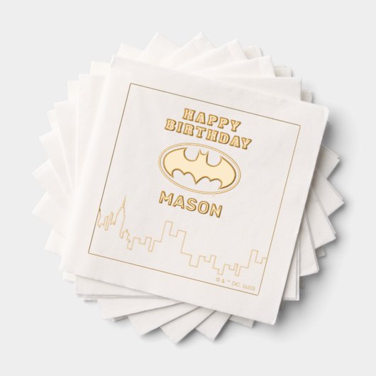 Batman - Gotham City | Geburtstag Servietten Mit Folie (Insitu (Gestapelt))