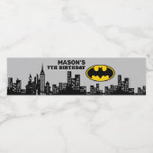 Batman - Gotham City | Geburtstag Wasserflaschenetikett (Einzelnes Label)