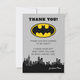 Batman Gotham City Geburtstags Dankeschön Dankeskarte