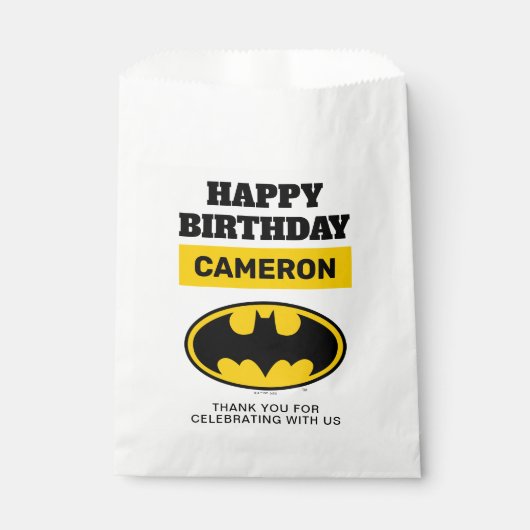 Batman | Gotham City Happy Birthday Geschenktütchen (Vorderseite)
