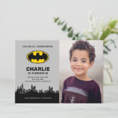 Batman - Gotham City | Jungen zum Geburtstag - Fot Einladung (Stehend Vorderseite)