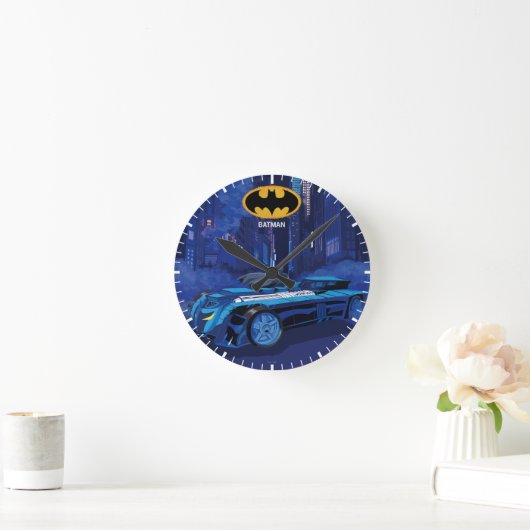Batman Gotham City Night Patrol Runde Wanduhr (Zuhause)
