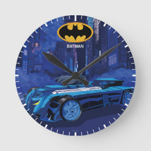 Batman Gotham City Night Patrol Runde Wanduhr