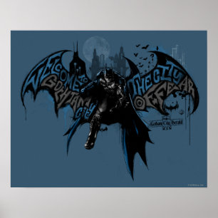 Batman Gotham City Paint Tropfen Graphic Poster