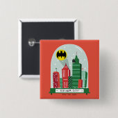 Batman Gotham City™ Snow Globe Grafik Button (Vorne & Hinten)