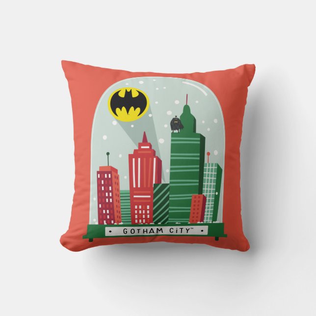 Batman Gotham City™ Snow Globe Grafik Kissen (Vorderseite)
