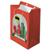 Batman Gotham City™ Snow Globe Grafik Mittlere Geschenktüte (Vorderseite Schrägansicht)