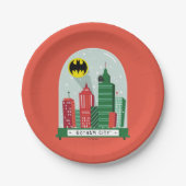 Batman Gotham City™ Snow Globe Grafik Pappteller (Vorderseite)