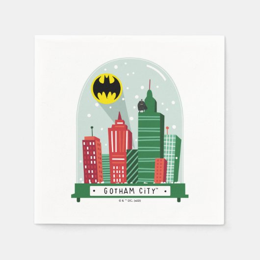 Batman Gotham City™ Snow Globe Grafik Serviette (Vorderseite)