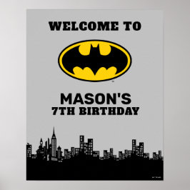 Batman - Gotham City | Super Hero Birthday Sign Poster
