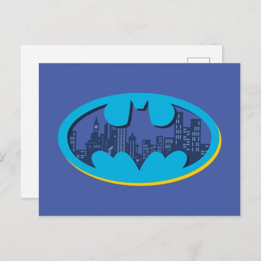 Batman | Gotham City Symbol Postkarte (Vorne/Hinten)