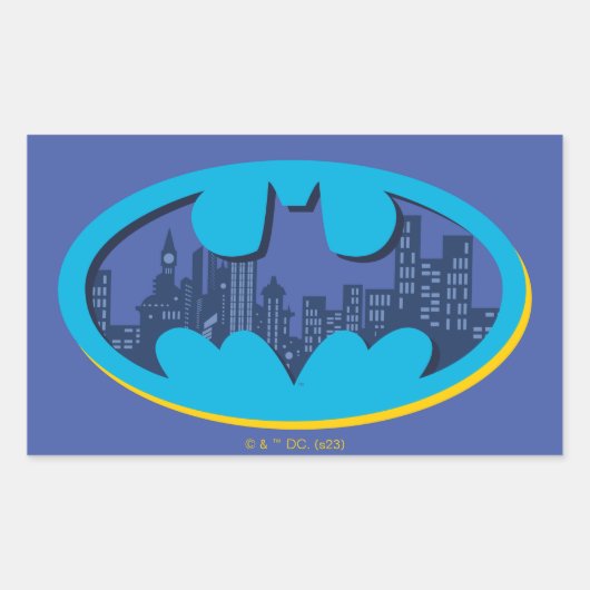 Batman | Gotham City Symbol Rechteckiger Aufkleber (Vorderseite)